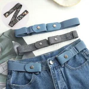 노버클 매직벨트 정장 청바지 바지허리줄임벨트 그레이 밀리터리 색상
