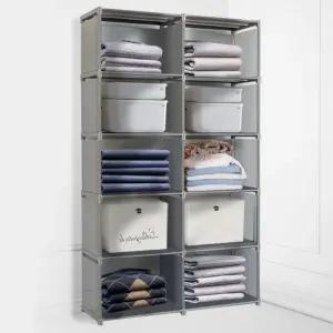 다용도 책장 조립식 수납장 패브릭 5단 보관함 좁은집 가구