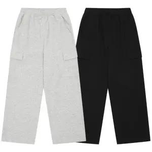 에꼴리에 세이브존03 세미 와이드 카고 분또 바지  24C0281 (BK,GY)