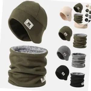 등산 스키 방한 용품 폴리스 넥워머 모자 세트