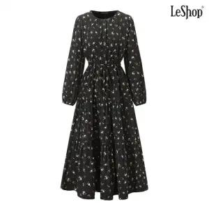 데일리 허리 끈 플라워 롱 원피스 (DQ1OW003A)