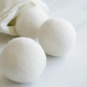 건조기 양모볼 6개 천연 뉴질랜드 드라이 건조 세탁 볼 파우치포함