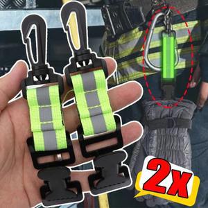 나일론 장갑 클립 카라비너 야외 하이킹 배낭 벨트 소방 구조 장비 내구성 장갑 홀더 정리 액세서리