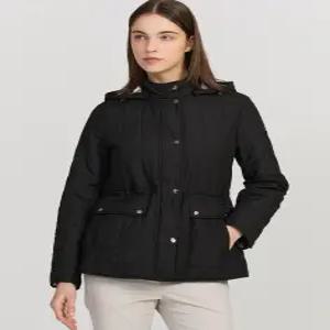 [ 여성] [26SS] DNJU6A901BK ONLINE EXCLUSIVE 블랙 탈부착 후드 자수퀼팅 점퍼