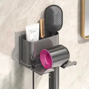 무타공 드라이기 거치대 다용도 선반 홀더 걸이 욕실 화장실 수납 선반 P666-OA