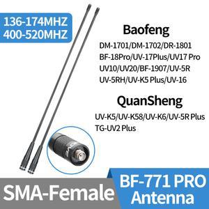 BAOFENG BF-771 안테나 듀얼 밴드 SMA-여성 VHF UHF Baofeng UV-5R UV-21Pro Quansheng UV-K6 K5 워키 토키 라디오