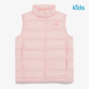 [백화점출고] 노스페이스키즈 키즈 경량 패딩조끼 윈드브레이커 티볼 베스트 연분홍핑크