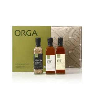 [롯데백화점]올가홀푸드 [ORGA]국산 참기름 들기름 볶음참깨 선물세트