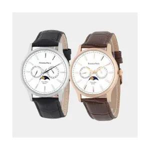 문페이즈 날짜표시 남성 가죽시계 RE5475