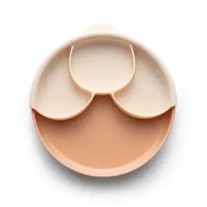 미니웨어 2세대 카사바 흡착 이유식기 식판 (디바이더 포함) 토피 1개 + 피치 1개