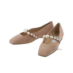 MUST IT_ 여성 에이드 스웨이드 플랫슈즈 ADE FLAT SZR BALLET PINK WHITE