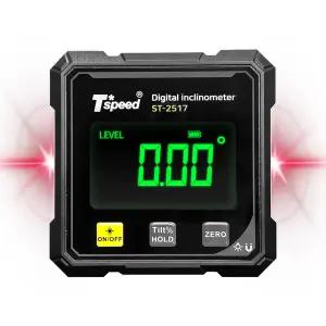 Tspeed 디지털 수평 각도계 ST-2517 레이저레벨기 자석 수평계 각도기