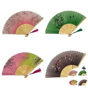 손부채 전통 대나무 접이식 태슬 부채 4종 LM-0585