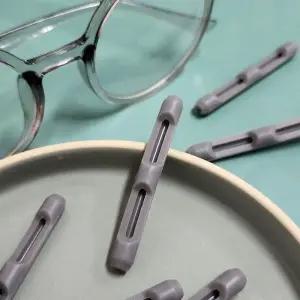 실리콘 안경 이중 다리 커버 그레이 안경부자재 안경미끄럼방지