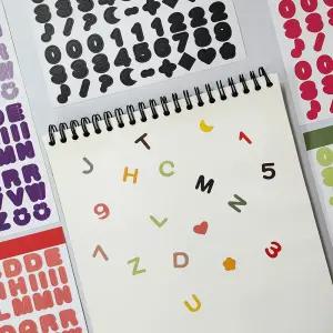 온코 숫자 투톤 다꾸 도형 알파벳 다이어리 컬러 스티커