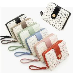 일본식 귀여운 고양이 여성용 지퍼 반지갑