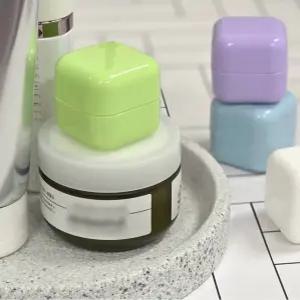 파스텔 컬러 사각 크림용기 5g 여행용 화장품 소분 공병 휴대용 샘플 용기