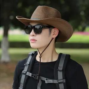 [라일리] Rly 남자 와이드캡 스타일 밀짚모자 1P 여름 고품질 라탄