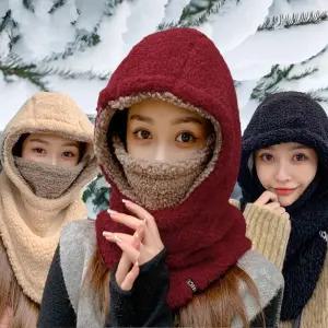 후드 마스크 방한모 퍼 모자