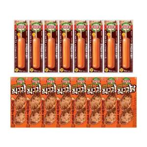 [롯데웰푸드]의성마늘 프랑크 소시지70g x8개+직꾸닭 리얼간장 100g x8개