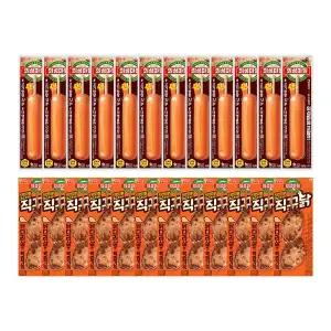 [롯데웰푸드]의성마늘 프랑크 소시지70g x12개+직꾸닭 리얼간장 100g x12개