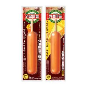 [롯데웰푸드]의성마늘 프랑크 소시지70g x25개+프랑크 소시지 녹찐치즈70gx25개