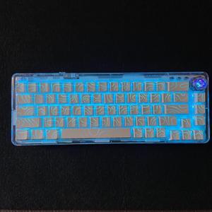 컨투어 라인 반투명 키캡 측면 체리 프로파일 블랙 화이트 60 100 레이아웃 기계식 키보드