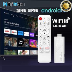 H96 MAX 안드로이드 TV 스틱 Allwinner H313 2.4G 와이파이 5G 듀얼 브랜드 8GB 16GB 4K 3D HDR 구글 음성