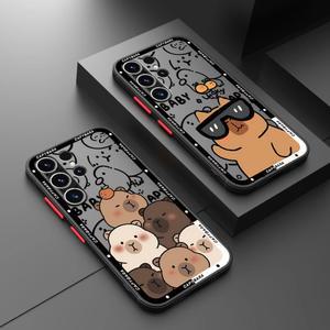 귀여운 카피바라 케이스 삼성 갤럭시 S20 S24 플러스 노트 20 폰 S25 S21 커버 S22 울트라 10 S23 S26 FE
