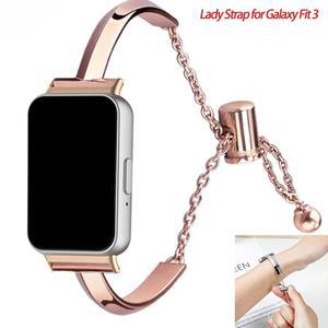 삼성 Galaxy Fit 3 용 새 스트랩 Watch 팔찌 여성용 스틸 스마트 밴드 스테인레스 금속 시계 액세서리