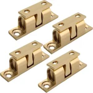 앨리스 더블 롤러 캐치 캐비닛 래치 조절 가능한 볼 텐션 황동 도어 40x24mm 솔리드 및 4팩