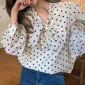 시스루 YM38YU62 무늬 셔츠 데이트룩 봄 여신룩 여성 끈