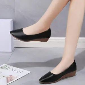 여성 OC001230 웨지힐 베이직 스틸레토 단화 로우힐 경량 구두