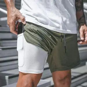 남성 QG560905 홈트 트레이닝 각종 스포트 포켓 레깅스 반바지