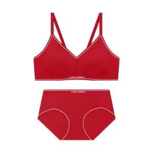 매장정품 CODES COMBINE 코데즈컴바인 INNERWEAR 라인포인트 무빙젤리 스포츠 브라 팬티 세트_레드 CEWBRB5