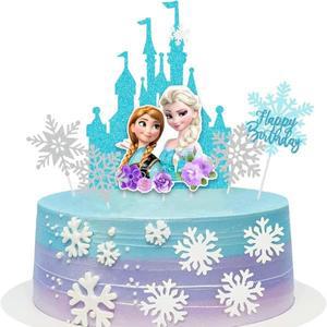 겨울왕국 케이크 토퍼 올라프 안나 엘사 공주 생일 파티 장식 어린이 소녀 베이비 샤워 호환품