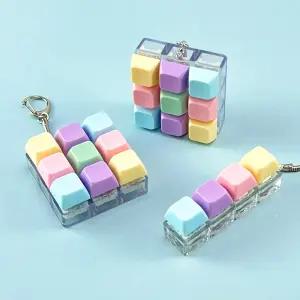 LED 4구/9구 마카롱 키캡 키링 파스텔 딸깍이 피젯 새학기선물 키보드 키홀더