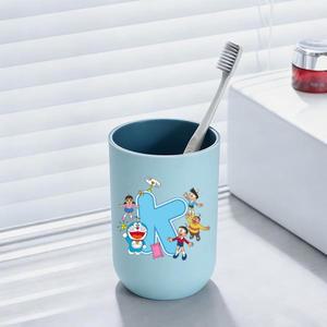 26 글자 도라에몽 물컵 칫솔컵 만화 애니메이션 구강청결제 어린이 남아 생일 집