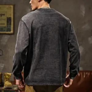 빈티지 이너 워싱 긴팔 봄가을 라운드넥티 맨투맨 티셔츠 라운드 남성패션 DL3