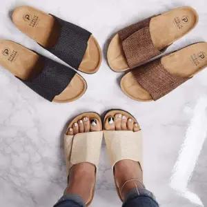 커플 KPP167L7 찍찍이 와이드 스트랩 슬리퍼 남성 여성 여름샌들