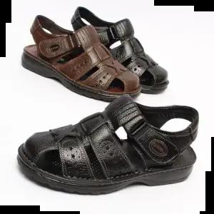 키높이신 발이편하고시원한 통가죽찍찍이샌들125 3.5cm