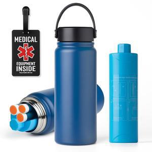 인슐린 펜 쿨러 여행 케이스 TSA, 휴대용 컵 아이스팩 용 젭바운드 오젬픽 승인 문자로 48H 여행용 인슐리나 제 콜드 보틀용 에피펜