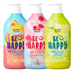 해피바스 스마일 바디워시900g 3종세트 유자/체리/자몽