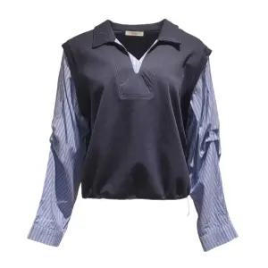 V카라 레이어드 스트링 셔츠_STYC26330