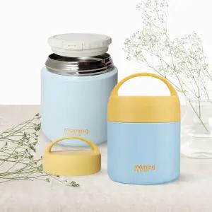 핫콤 모닝죽통 500ml 손잡이 보온죽통 이유식 푸드자 피크닉용