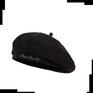 야구모자 여자 영문레터링 검정 베레모 화가 카페 공방 빵모자