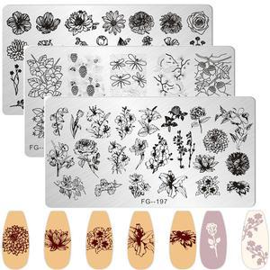 네일아트스탬프 네일 스탬프 플레이트 장미 국화 연꽃 얼굴 이미지 템플릿 도구