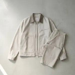 MINDBRIDGE SET코듀로이 카라배색 워크 점퍼 셋업 라이트베이지