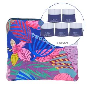 블루밍 정원 지퍼 파우치 (숨 워터풀 마린 릴리프젤크림10mlx5개)S