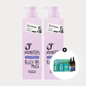 청소년 샴푸 닥터그루트 제이몬스터즈 두피정화샴푸 머스크 385ml x2개정수리냄새 두피트러블 지성두피 약